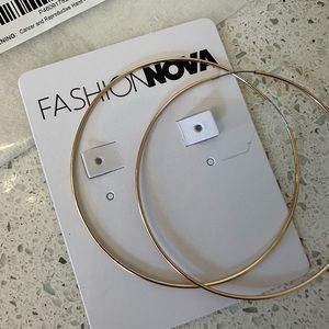 Fashion Nova Jewelry Nwt New Fashion Nova Saleh Gold Hoop Earrings